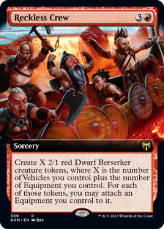 (359) Magic The Gathering Kaldheim: Extras Single: Reckless Crew Holo Rare