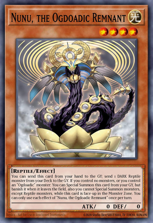 (001) YuGiOh TCG ANGU: Ancient Guardians Single: Nunu, the Ogdoadic Remnant  Super Rare