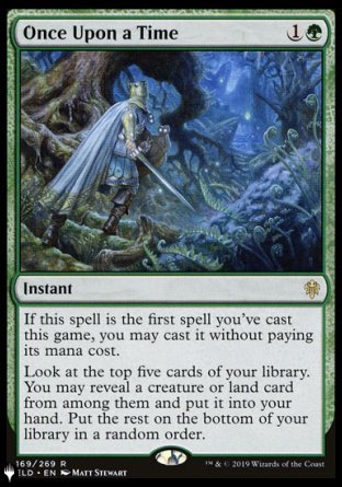 (169) Magic The Gathering The List Single: Once Upon a Time  Rare