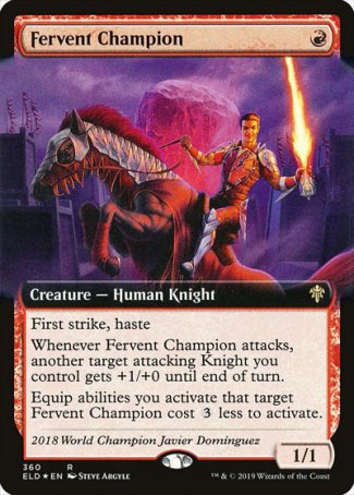 (360) Magic The Gathering Throne of Eldraine: Extras Single: Fervent Champion  Rare