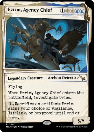 (360) Magic The Gathering Murders at Karlov Manor: Extras Single: Ezrim, Agency Chief Holo Rare