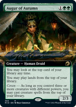 (360) Magic The Gathering Innistrad: Midnight Hunt: Extras Single: Augur of Autumn Holo Rare