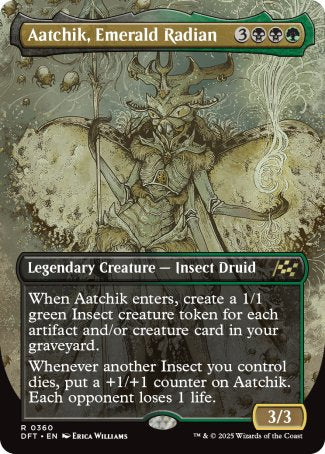 (360) Magic The Gathering Aetherdrift: Extras Single: Aatchik, Emerald Radian Holo Rare