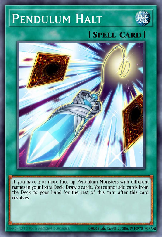 (098) YuGiOh TCG MP20: 2020 Tin of Lost Memories Mega Pack Single: Pendulum Halt  Super Rare