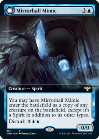 (361) Magic The Gathering Innistrad: Crimson Vow: Extras Single: Mirrorhall Mimic // Ghastly Mimicry Holo Rare