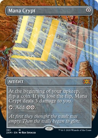 (361) Magic The Gathering Double Masters: Extras Single: Mana Crypt Holo Mythic