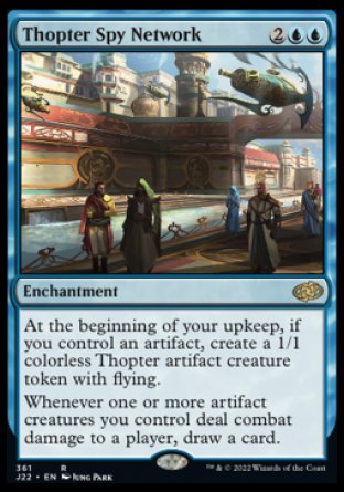 (361) Magic The Gathering Jumpstart 2022 Single: Thopter Spy Network  Rare