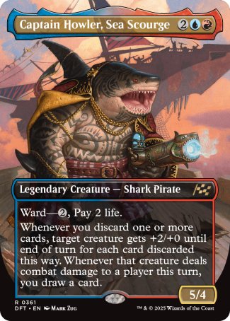 (361) Magic The Gathering Aetherdrift: Extras Single: Captain Howler, Sea Scourge Holo Rare