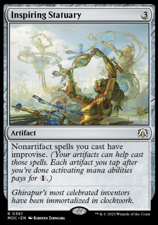 (361) Magic The Gathering Commander: March of the Machine Single: Inspiring Statuary  Rare