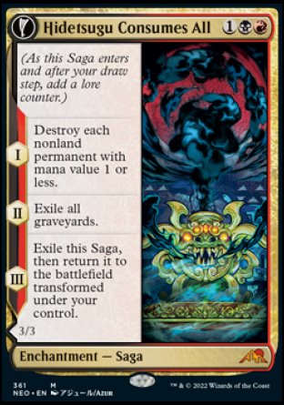 (361) Magic The Gathering Kamigawa: Neon Dynasty: Extras Single: Hidetsugu Consumes All // Vessel of the All-Consuming (V.1) Holo Mythic
