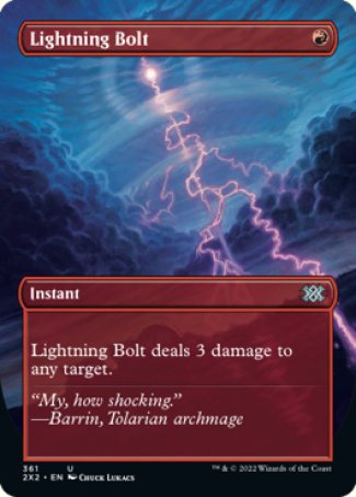(361) Magic The Gathering Double Masters 2022: Extras Single: Lightning Bolt Holo Uncommon
