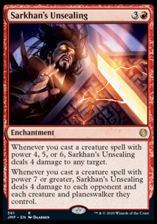 (361) Magic The Gathering Jumpstart Single: Sarkhan's Unsealing  Rare