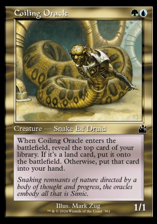 (361) Magic The Gathering Ravnica Remastered: Extras Single: Coiling Oracle  Holo Common
