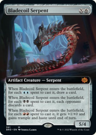 (361) Magic The Gathering The Brothers' War: Extras Single: Bladecoil Serpent Holo Mythic