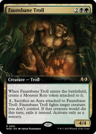 (361) Magic The Gathering Wilds of Eldraine: Extras Single: Faunsbane Troll  Rare