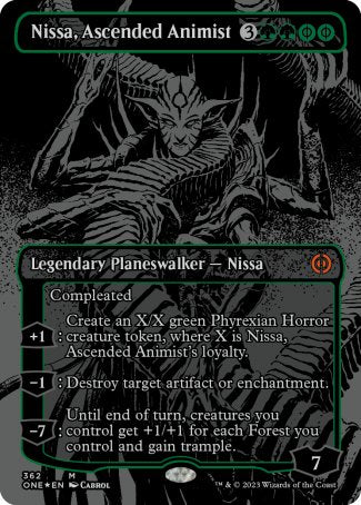 (362) Magic The Gathering Phyrexia: All Will Be One: Extras Single: Nissa, Ascended Animist (V.3)  Mythic