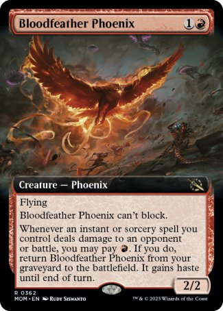 (362) Magic The Gathering March of the Machine: Extras Single: Bloodfeather Phoenix Holo Rare