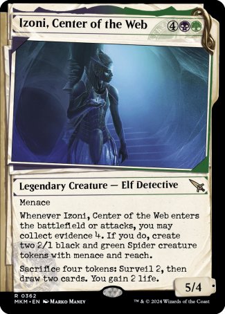 (362) Magic The Gathering Murders at Karlov Manor: Extras Single: Izoni, Center of the Web  Rare