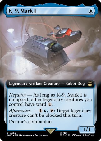 (362) Magic The Gathering Universes Beyond: Doctor Who: Extras Single: K-9, Mark I (V.1) Holo Rare