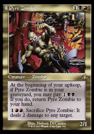 (362) Magic The Gathering Dominaria Remastered: Extras Single: Pyre Zombie  Rare