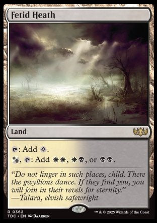 (362) Magic The Gathering Commander: Tarkir: Dragonstorm Single: Fetid Heath  Rare