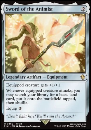 (362) Magic The Gathering Commander: Magic: The Gathering - FINAL FANTASY: Collector's Edition Single: Sword of the Animist Holo Rare