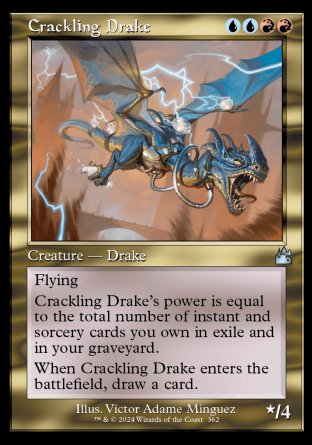 (362) Magic The Gathering Ravnica Remastered: Extras Single: Crackling Drake  Holo Uncommon