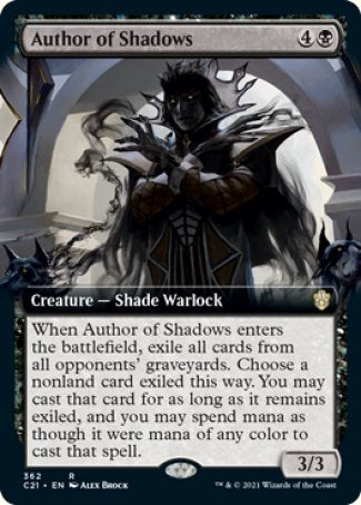 (362) Magic The Gathering Commander: Strixhaven: Extras Single: Author of Shadows  Rare