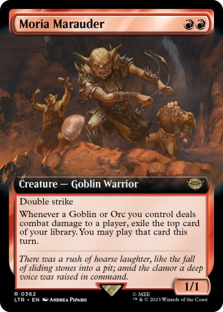 (362) Magic The Gathering The Lord of the Rings: Tales of Middle-earth: Extras Single: Moria Marauder  Rare