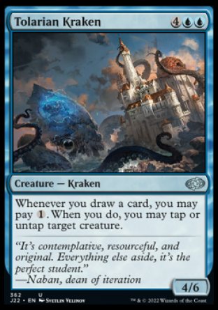 (362) Magic The Gathering Jumpstart 2022 Single: Tolarian Kraken  Uncommon