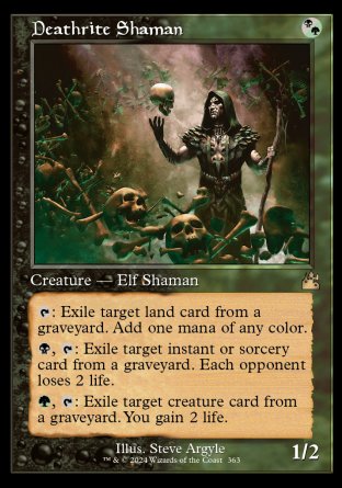 (363) Magic The Gathering Ravnica Remastered: Extras Single: Deathrite Shaman (V.2)  Holo Rare