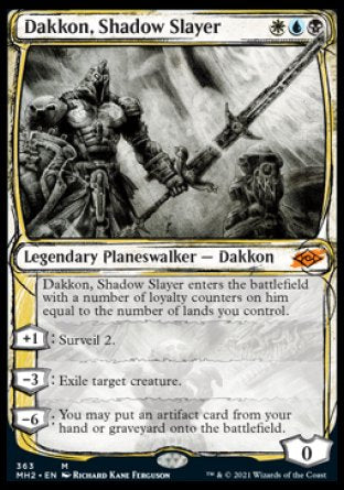 (363) Magic The Gathering Modern Horizons 2: Extras Single: Dakkon, Shadow Slayer (V.2)  Mythic
