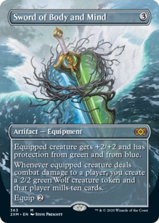 (363) Magic The Gathering Double Masters: Extras Single: Sword of Body and Mind  Mythic