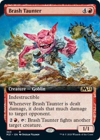 (363) Magic The Gathering Core 2021: Extras Single: Brash Taunter Holo Rare