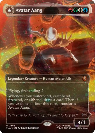 (363) Magic The Gathering Magic: The Gathering | Avatar: The Last Airbender: Extras Single: Avatar Aang // Aang, Master of Elements (V.2) Holo Mythic
