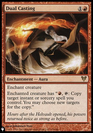 (133) Magic The Gathering The List Single: Dual Casting  Rare