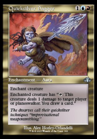 (363) Magic The Gathering Dominaria Remastered: Extras Single: Quicksilver Dagger Holo Uncommon
