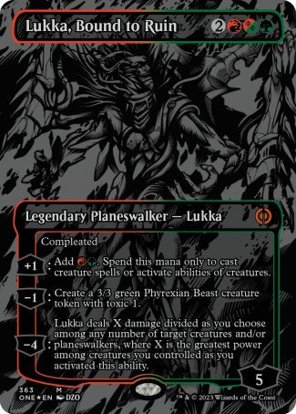 (363) Magic The Gathering Phyrexia: All Will Be One: Extras Single: Lukka, Bound to Ruin (V.3) Holo Mythic