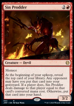 (363) Magic The Gathering Jumpstart Single: Sin Prodder  Rare