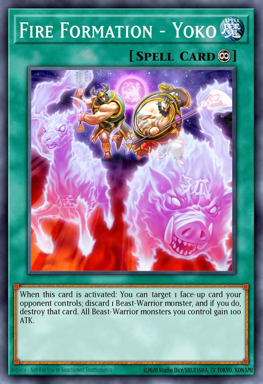 (104) YuGiOh TCG MP14: 2014 Mega-Tins Mega-Pack Single: Fire Formation - Yoko  Super Rare