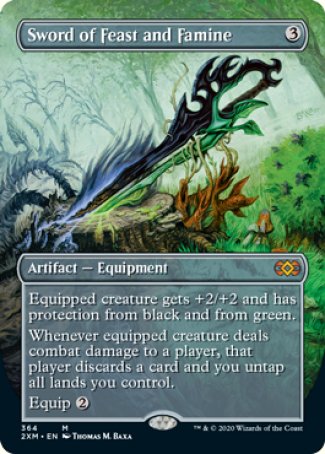(364) Magic The Gathering Double Masters: Extras Single: Sword of Feast and Famine Holo Mythic