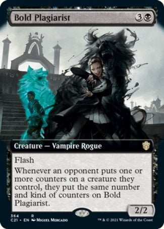 (364) Magic The Gathering Commander: Strixhaven: Extras Single: Bold Plagiarist  Rare