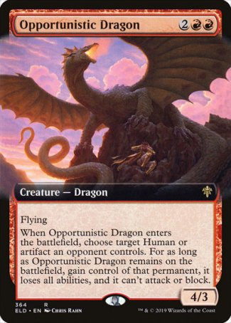 (364) Magic The Gathering Throne of Eldraine: Extras Single: Opportunistic Dragon Holo Rare