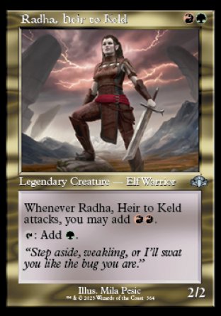 (364) Magic The Gathering Dominaria Remastered: Extras Single: Radha, Heir to Keld (V.1) Holo Uncommon