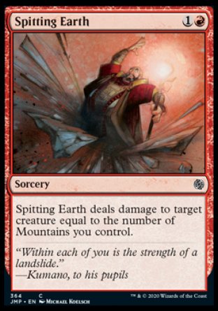 (364) Magic The Gathering Jumpstart Single: Spitting Earth  Common