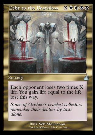 (364) Magic The Gathering Ravnica Remastered: Extras Single: Debt to the Deathless  Holo Uncommon