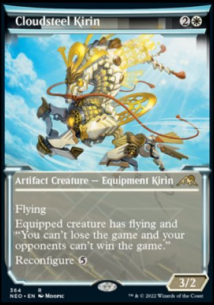 (364) Magic The Gathering Kamigawa: Neon Dynasty: Extras Single: Cloudsteel Kirin (V.1) Holo Rare