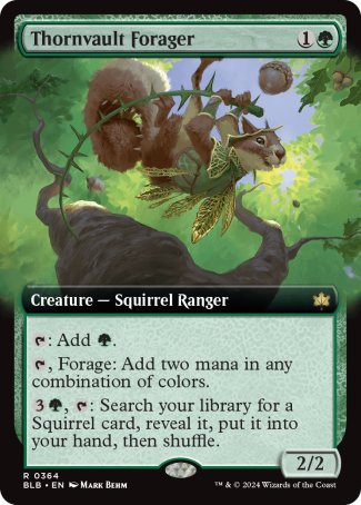 (364) Magic The Gathering Bloomburrow: Extras Single: Thornvault Forager Holo Rare