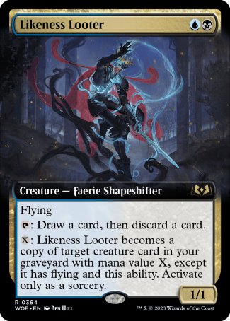 (364) Magic The Gathering Wilds of Eldraine: Extras Single: Likeness Looter  Rare
