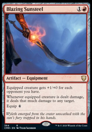 (364/361) Magic The Gathering Commander Legends: Extras Single: Blazing Sunsteel  Rare